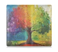 siphylline Rainbow Tree Étui portefeuille en cuir pour cartes, documents essentiels, permis de conduire Vert, Vert arbre arc-en-ciel, 1 size