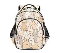 siphylline Sac à dos de sport pour adolescentes, étudiants, étudiants, adolescents, garçons, sacs de jour de voyage, motif lapins mignons, Lapins mignons de dessin animé, Medium