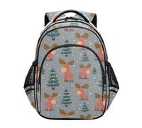 siphylline Sac à dos décontracté pour enfants, adolescents, sacs pour ordinateur portable, garçons, sacs de voyage, style bohème amusant élan de neige, Élan des neiges amusant de style bohème, S