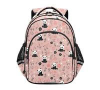 siphylline Sac à dos décontracté pour filles - Sac à dos de voyage amusant - Panda indien - Rose, Panda Indiana drôle rose, S