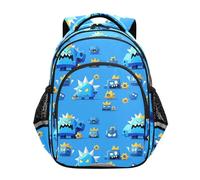 siphylline Sac à dos d'extérieur pour enfants garçons filles sacs d'ordinateur portable garçons décontracté sac à dos sac à dos bleu mignon monstres dessin animé, Dessin animé Monstres mignons bleus