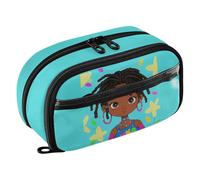 siphylline Sac de papeterie en PVC avec fermeture éclair pour fille africaine