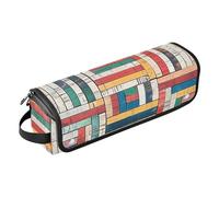siphylline Sac de voyage pour outils capillaires avec coussinet résistant à la chaleur, étui de transport portable pour fer plat, outils chauds et accessoires de soins capillaires, motif horizontal