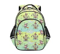 siphylline Sacs à dos à main pour filles, sac d'école, sac à dos décontracté pour adolescents, garçons, Halloween, dessin animé, château de sorcières, Château de sorcières de dessin animé d'Halloween