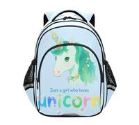 siphylline Sacs à dos cool pour adolescents - Sac à dos pour le collège, les adolescents, les enfants, les voyages, juste une fille qui aime les licornes, Just a Girl Who Loves Unicorns, Small