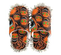 siphylline Serpillière en microfibre pour nettoyer la poussière de la maison, Orange Fire Demon Monsters, Medium