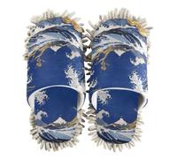 siphylline Serpillière en microfibre pour nettoyer la poussière, Nuages bleus et dorés, Medium
