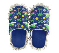 siphylline Serpillière lavable en microfibre pour chaussures, Crocodiles Surf Palmier tropical, Large