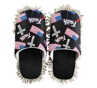 siphylline Serpillière lavable en microfibre pour chaussures, Drapeau de la foi étoiles du 4 juillet, Medium