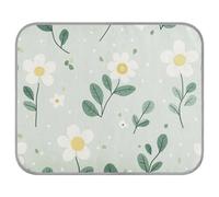 siphylline Summer Green Little Flowers Summer Cat Cooling Mat Self Cooling Cat Mat for Kittens Outdoors Cute esterilla refreshcante para Perros S