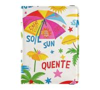 siphylline Summer Island Étui de passeport en cuir blanc noix de coco étanche