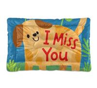 siphylline Tapis de lit pour chien I Miss You - Motif dessin animé - Marron - Antidérapant - Doux et confortable - Pour chiens de grande taille et moyenne - 91,4 x 61 cm