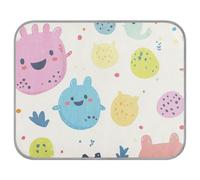 siphylline Tapis de refroidissement d'été pour chats avec motif monstres de dessin animé - Lit auto-rafraîchissant pour chats - Lit d'extérieur pour animal de compagnie - Confortable - Amovible