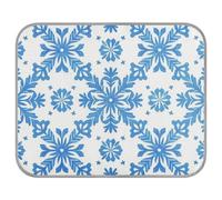 siphylline Tapis rafraîchissant pour chiens avec motif floral et flocon de neige - Bleu - Tapis auto-rafraîchissant pour lapin - Tapette lavable Frio para Perros S