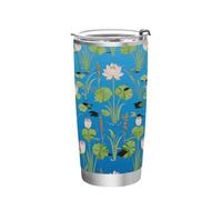 siphylline Tasse de luxe en acier inoxydable avec couvercle - Résistante aux fuites - Pour la maison, le bureau ou la voiture - 591 ml - Gobelet isotherme portable de 591 ml