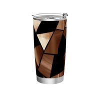 siphylline Tasses à café en verre teinté noir tendance en acier inoxydable avec couvercles avec couvercle isotherme pour l'école, le sport, la garderie, le camping et plus encore - Joli gobelet