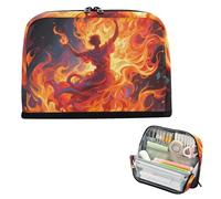 siphylline Trousse à crayons de grande capacité avec emplacements pour papeterie, pour la danse de la maternelle, rouge feu