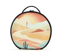 siphylline Trousse de toilette Art Desert de couleur claire - Accessoires de voyage - Grande capacité - Avec séparateurs réglables - 27,9 cm