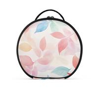 siphylline Trousse de toilette imperméable avec séparateurs réglables de 27,9 cm - Motif feuilles - Rouge clair