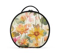 siphylline Water Lily Beauty Summer Flowers Trousse de maquillage pour femme avec séparateurs réglables 27,9 cm