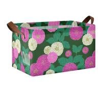 siphylline Zinnia Panier de rangement pliable avec poignées - Panier de rangement pliable multifonction pour organiser les jouets, les livres, les étagères, les placards - Vert vif