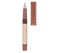 SIPLIV Jinhao 62 Stylo-plume en bois à pointe extra fine avec convertisseur d'encre pour l'école et le bureau - Marron