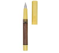 SIPLIV Jinhao 62 Stylo-plume en bois à pointe extra fine avec convertisseur d'encre pour l'école et le bureau - Jaune