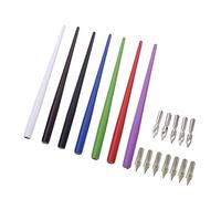 SIPLIV Kit de dessin pour la plume, stylo plume de manga gothique professionnel, 7 poignées pour porte-plume, 12 plumes (7 plumes de stylo plume, 5 plumes plates) - 7 pcs