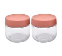 SIPLIV Lot de 2 boîtes à café de voyage en verre hermétiques pouvant contenir 220 g/280 ml, garder au frais et au sec pour grains de café, noix, sucre, rouge