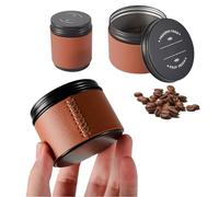 SIPLIV Lot de 2 mini boîtes à café de voyage en alliage d'aluminium - Idéal pour les grains de café, le moulu, le thé et plus encore
