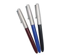 SIPLIV Set de de 3 jinhao 51a en acier inoxydable cap stylo plume set papeterie fournitures scolaires papeterie cadeau, ef nib, couleur de la diversité (bleu, rouge, noir)