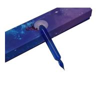 SIPLIV Stylo de calligraphie fait à la main en verre borosilicate pour écrire, dessiner, signatures, calligraphie, bleu