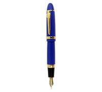 Sipliv Stylo plume Jinhao 159, plume 18KGP moyenne, garniture en or, bleu
