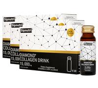 Sipnutri Diamond Lot de 10 bouteilles de collagène liquide hydrolysé avec vitamine C, grenade, cheveux sains, peau, ongles, articulations, os, 50 ml