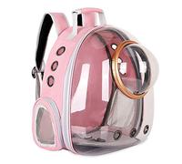 Sipobuy Sac à Dos avec Capsule d'espace pour Animal Domestique de Petite et Moyenne Taille, Transparent, Respirant, résistant à la Chaleur, pour Voyage, randonnée, Marche, Camping (Rose)