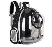 Sipobuy Sac à Dos avec Capsule d'espace pour Animal Domestique de Petite et Moyenne Taille, Transparent, Respirant, résistant à la Chaleur, pour Voyage, randonnée, Marche, Camping (Noir)