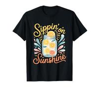 Sippin' on Sunshine Summer Design Art Fun T-Shirt