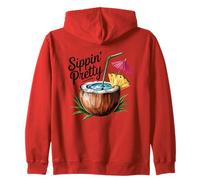 Sippin' Pretty Coconut Drink Ananas Fun Sweat à Capuche