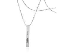SIPURIS Ankh Collier croix égyptienne avec symbole de chat et Anubis, Una talla, Acier inoxydable, Pas de pierre précieuse