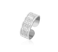 SIPURIS Bague Adinkra Symboles de la Sagesse Amulette Amulette Amulette Réglable Adinkra Gye Nyame Symbole Dieu Majesté Bijoux Ethniques, Acier inoxydable, Pas de pierre précieuse