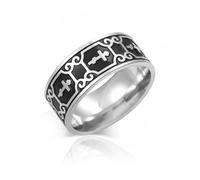SIPURIS Bague croix orthodoxe russe pour homme Jésus Christ amulette en acier inoxydable bijoux religieux chrétiens, 7