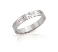 SIPURIS Bague égyptienne avec œil d'Horus, bague pour homme avec croix Ankh, bague anti-stress, idéale comme cadeau pour femmes, #8, Acier inoxydable, Aucune pierre précieuse