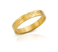 SIPURIS Bague égyptienne avec œil d'Horus, bague pour homme avec croix Ankh, bague anti-stress, idéale comme cadeau pour femmes, #8, Acier inoxydable, Aucune pierre précieuse.