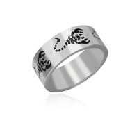 SIPURIS Bague Scorpion pour homme - Constellation Scorpion - Bijou Hip Hop Punk Insecte Souvenir pour femme, Acier inoxydable, Aucune pierre précieuse