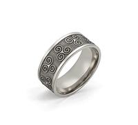 SIPURIS Bague triskel celtique pour homme, symbole triskel celtique, nœud en spirale celtique, anneau de triskel irlandais en acier inoxydable pour homme promesse alliance bijoux cadeau, 10