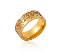 SIPURIS Bague Viking nordique pour homme Odin's Fenrir Tête de loup Bague en acier inoxydable Nœud celtique Bague Viking Lovely Wolfdog Bague pour homme Bijoux Cadeau, Acier inoxydable, Aucune pierre