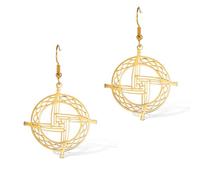 SIPURIS Boucles d'oreilles croix sainte brigide St Bridget boucles d'oreilles irlandais celtique talisman chrétien païen bijoux religieux pour femme homme, 1.38*1.46in, Acier inoxydable, Pas de pierre