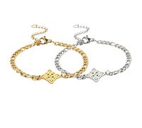 SIPURIS Bracelet avec nœud celtique et symbole païen Wiccan - Bracelet de sorcellerie en acier inoxydable réglable pour homme et femme, One Size, Acier inoxydable, Pas de gemme