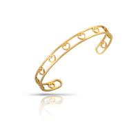 SIPURIS Bracelet d'amour pour femme - Joli bracelet en forme de cœur - Bracelet de Saint-Valentin pour femme - Bijoux tendance, One Size, Acier inoxydable, Pas de gemme