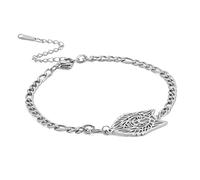SIPURIS Bracelet de loup pour homme et femme Fenrir gothique à maillons en acier inoxydable géométrique creux Tête de loup Charm large chaîne cubaine Bijoux païens